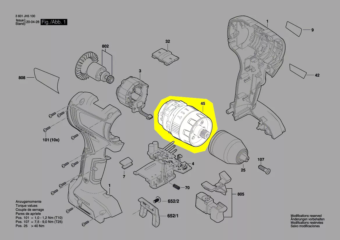 Boîte d\'engrenage planetaire réf. 1 600 A01 60S Bosch
